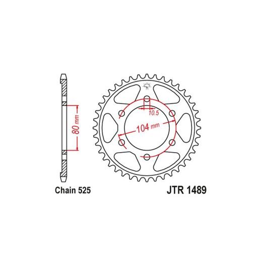 OCEĽOVÁ ROZETA PRE SEKUNDÁRNE REŤAZY TYPU 525, JT (44 ZUBOV)