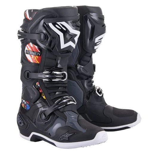 TOPÁNKY TECH 10 LIMITOVANÁ EDÍCIA RENEN, ALPINESTARS (ČERNÁ/ŠEDÁ/BÍLÁ/MULTICOLOR)