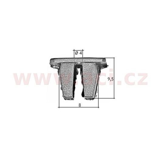 PLASTOVÁ PŘÍCHYTKA S VNITŘNÍM ZÁVITEM (SADA 10 KS)