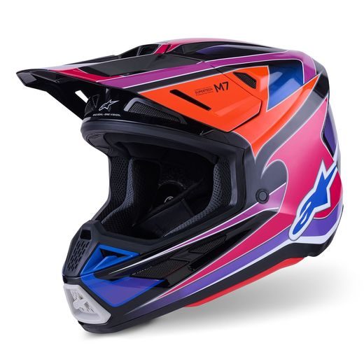 PRILBA SUPERTECH S-M7 FUSE, ALPINESTARS (MODRÁ/FIALOVÁ/RŮŽOVÁ) 2026