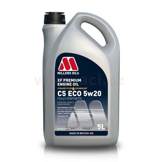 MILLERS OILS XF PREMIUM C5 ECO 5W20, PLNE SYNTETICKÝ, 5 L