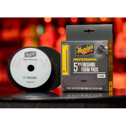 MEGUIAR'S PROFESSIONAL FINISHING FOAM PADS (5“) PĚNOVÉ FINIŠOVACÍ KOTÚČE, PRIEMER 5", 2 KUSY