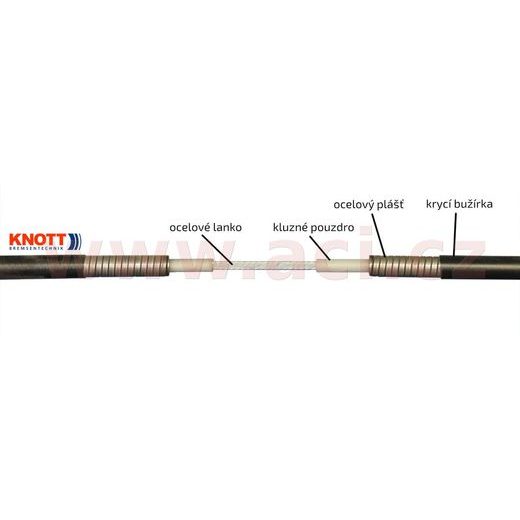 LANOVOD BRZDOVÝ KNOTT 1230/1420 MM RYCHLOMONT. (S ČOČKOU) ORIGINÁL