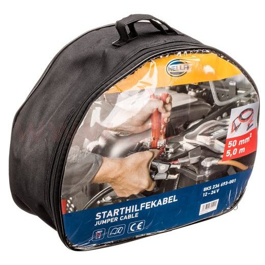 STARTOVACÍ KABELY 750 A, IZOLOVANÉ SVORKY, DÉLKA 5 M, PRŮŘEZ 50 MM2, HELLA