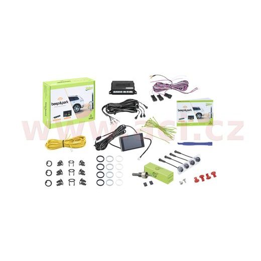 PARKOVACÍ ASISTENT VALEO BEEP & PARK ZADNÍ - DISPLEJ, ZVUKOVÁ SIGNALIZACE, 4X SENZOR, KOMPATIBILNÍ S TAŽNÝM ZAŘÍZENÍM