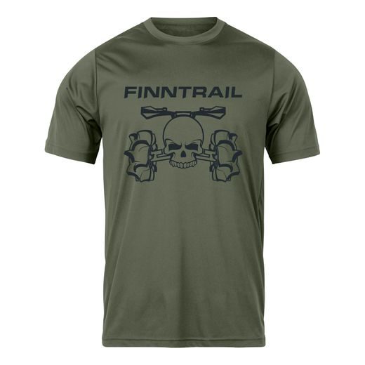FINNTRAIL T-SHIRT ATV SKULL KHAKI