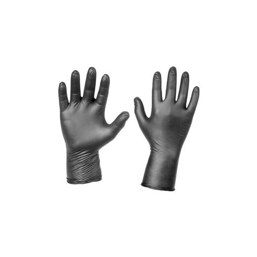 RUKAVICE NITRILOVÉ JEDNORÁZOVÉ, SILNĚJŠÍ ČERNÉ (100 KS)