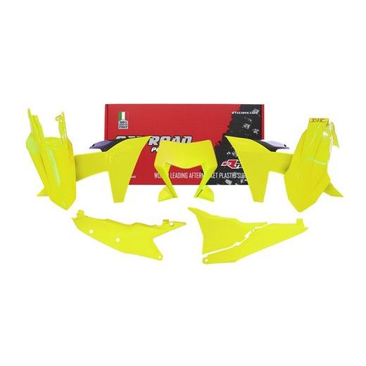 SADA PLASTOV KTM, RTECH (NEON ŽLTO-ČIERNA, 6 DIELOV)