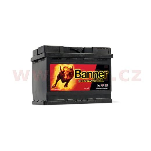62AH BATÉRIA, 510A, PRAVÁ BANNER STARTING BULL 241X175X190