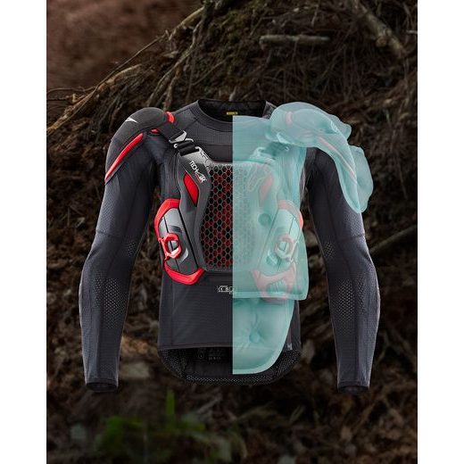 AIRBAGOVÁ VESTA TECH-AIR®OFF-ROAD SYSTEM, ALPINESTARS (ČERNÁ/ČERVENÁ) 2026