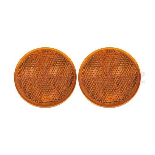 UNIVERZÁLNÍ ODRAZKA KULATÁ, SAMOLEPÍCÍ, ORANŽOVÁ (PRŮMĚR 60 MM) 2 KS