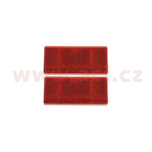 UNIVERZÁLNÍ ODRAZKA OBDÉLNÍK, SAMOLEPÍCÍ, ČERVENÁ (69X31,5 MM) 2 KS