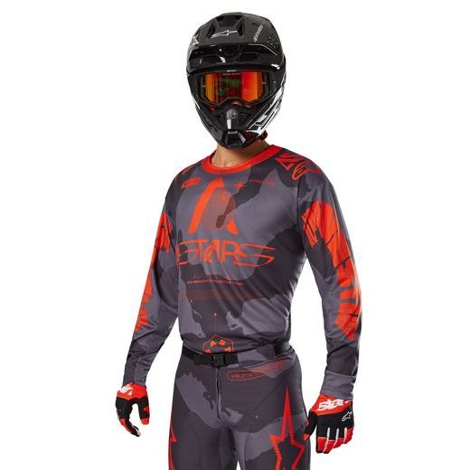 DRES RACER HOLLOW, ALPINESTARS (ŠEDÁ CAMO/ORANŽOVÁ FLUO) 2025