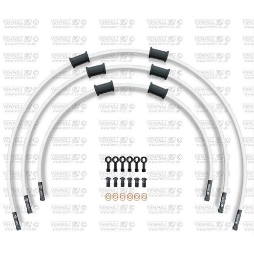 ŠTANDART -PREDOK -SADA VENHILL POWERHOSEPLUS GUZ-11002FB-WT (3 HADICE V SADE) BIELE HADICE, ČIERNE KONCOVKY