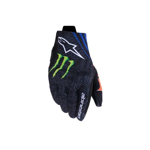 RUKAVICE REEF V2 FQ20 KOLEKCE, ALPINESTARS (ČERNÁ/ČERVENÁ FLUO/MODRÁ/ZELENÁ) 2026