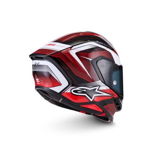 PRILBA S-R7 KINETIS, ALPINESTARS (ČERNÁ/ČERVENÁ/BÍLÁ) 2026