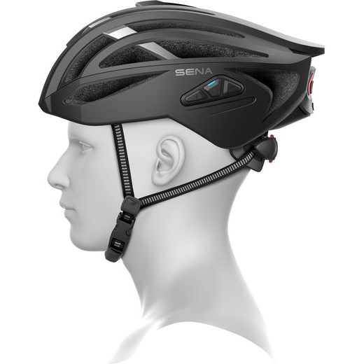 CYKLO PŘILBA S HEADSETEM R2 EVO, SENA (MATNÁ ČERNÁ)