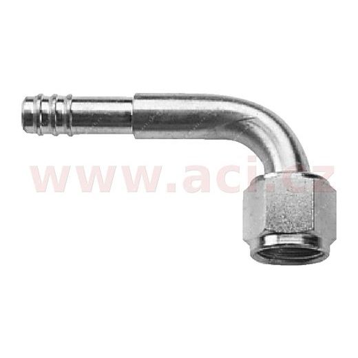 FITINKA HLINÍKOVÝ NAMAČKÁVACÍ KÔŇ SAMICA 90° PRE HADICE G8 (10 MM) ZÁVIT UNF 3/4"