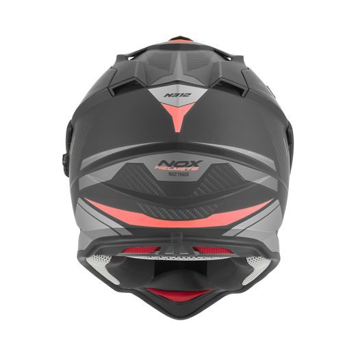 PRILBA N312 TRACK, NOX (ČIERNA MATNÁ, ČERVENÁ) 2026