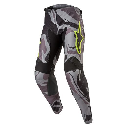 NOHAVICE RACER TACTICAL, ALPINESTARS (ŠEDÁ CAMO/ŽLUTÁ FLUO/ČERNÁ) 2024