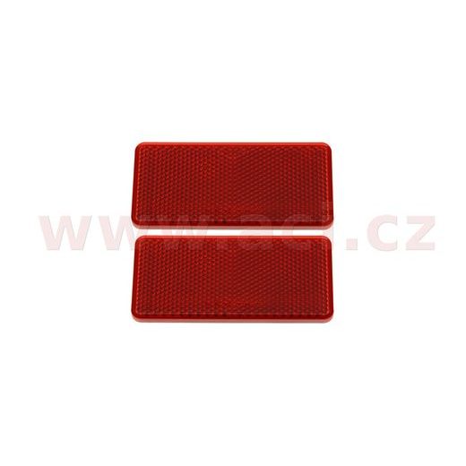 UNIVERZÁLNÍ ODRAZKA OBDÉLNÍK, SAMOLEPÍCÍ, ČERVENÁ (94X44 MM) 2 KS