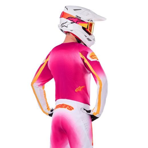 DRES SUPERTECH SX AFD LIMITOVANÁ EDÍCIA MIG, ALPINESTARS (RUŽOVÁ FLUO/BÍLÁ/ORANŽOVÁ) 2025