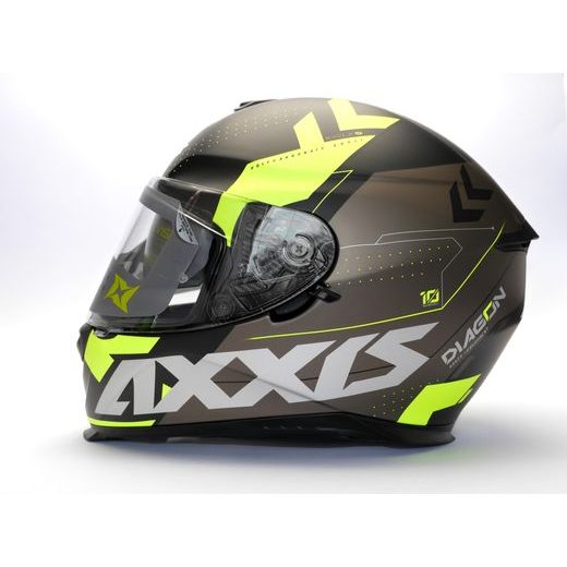 INTEGRÁLNA PRILBA AXXIS EAGLE SV DIAGON D2 MATNÁ FLUOR ŽLTÁ L
