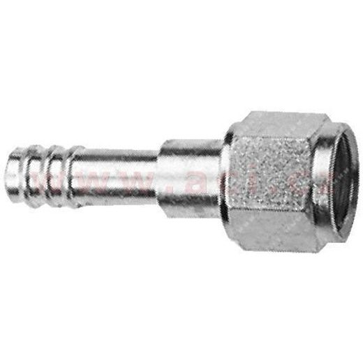 FITINKA HLINÍKOVÝ NAMAČKÁVACÍ KÔŇ SAMICA 180° PRE HADICE G6 (8 MM) ZÁVIT UNF 5/8"