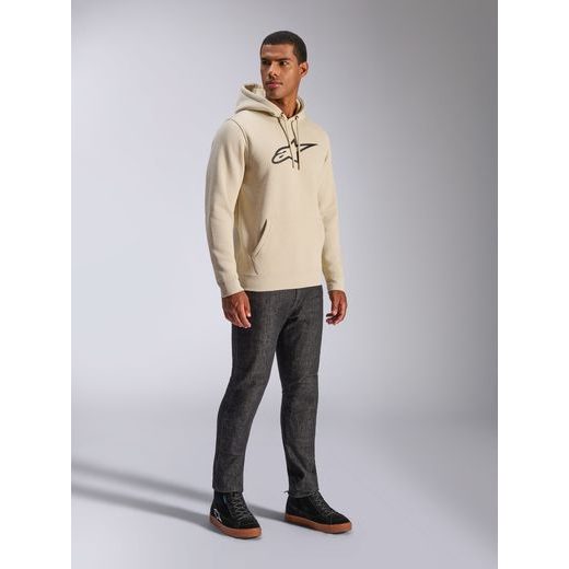 MIKINA AGELESS HOODIE 3, ALPINESTARS (BIELA OFF WHITE/ČERNÁ)