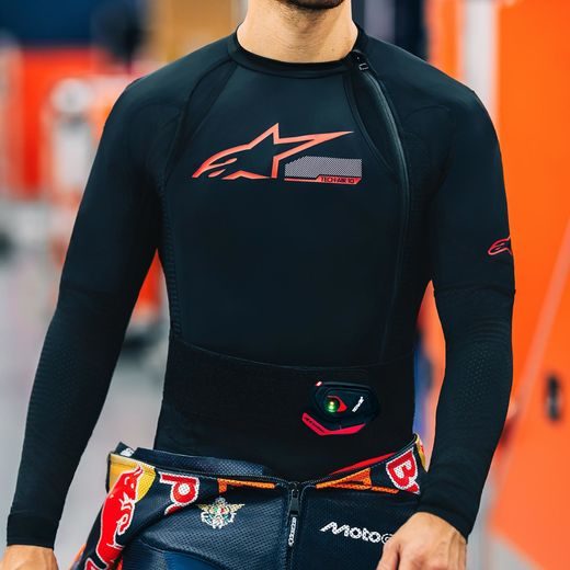 AIRBAGOVÁ VESTA TECH-AIR®10 V2 RACE SYSTEM, ALPINESTARS (ČERNÁ/ČERVENÁ/ŠEDÁ) 2026