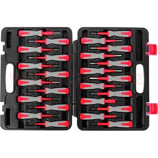 SADA PRO ROZPOJOVÁNÍ/VYPICHOVÁNÍ KONEKTORŮ V KUFŘÍKU, 25 KS