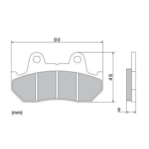BRZDOVÉ DOŠTIČKY, NISSIN (SEMI-METALICKÁ ZMES) 2 KS V BALENIE