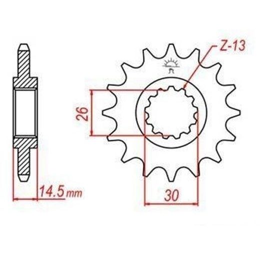 REŤAZOVÉ KOLIESKO PRE SEKUNDÁRNE REŤAZY TYPU 525, JT - ANGLICKO (17 ZUBOV)