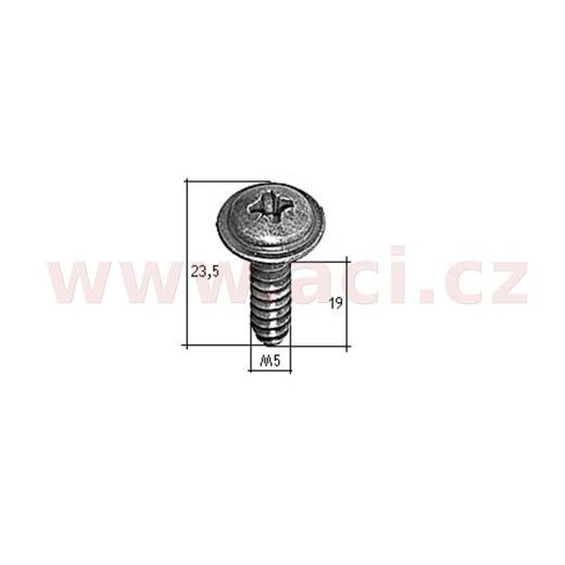 SAMOŘEZNÝ KŘÍŽOVÝ VRUT ČERNÝ POZINK FE (SADA 10 KS) (4.8 MM, 16 MM)