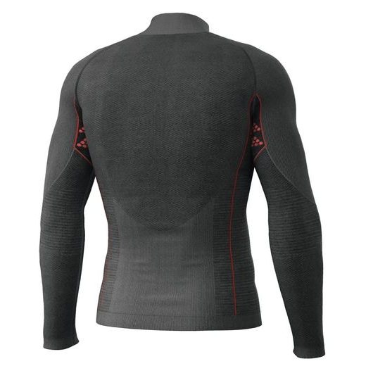 FUNKČNÉ TRIKO S DLHÝM RUKÁVOM A GOLIEROM K-MERINO, UNISEX TECSO (ČIERNA)