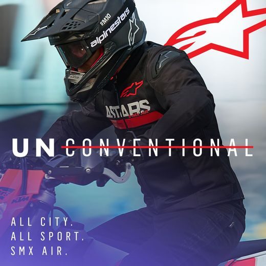 BUNDA SMX AIR, ALPINESTARS (ČERNÁ/ČERVENÁ FLUO) 2026