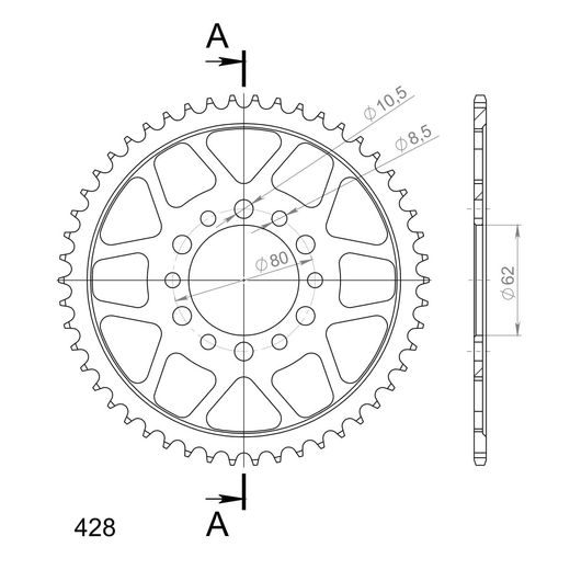 REŤAZOVÁ SADA D.I.D CHAIN - STRIEBORNÝ REŤAZ 428 VX, X-KRÚŽOK, KOLIESKO SUPERSPROX, ROZETA SUPERSPROX PRE YAMAHA TW 125 TRAILWAY 1999-2002