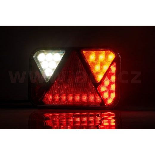 ZADNÍ SVĚTLO LED 200X130 MM, 5 PIN BAJONET, P