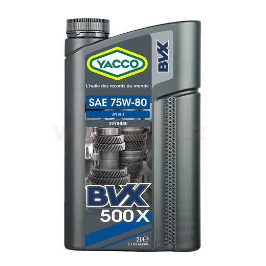 YACCO PREVODOVÝ OLEJ PLNE SYNTETICKÝ BVX 500 X 75W80 2L