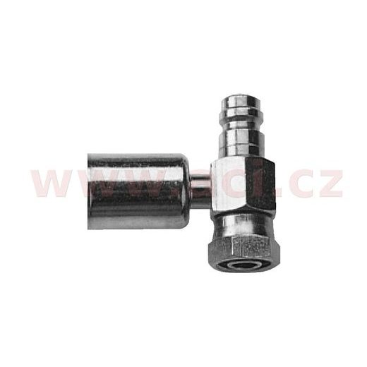 FITINKA OCEĽOVÁ NAMAČKÁVACIA S KRYTKOU O-KRÚŽKU SAMICA KRÁTKA S LP PORTOM 90° PRE HADICE G10 (13 MM) ZÁVIT UNF 7/8"