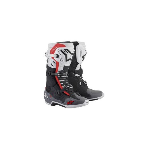 TOPÁNKY TECH 10 SUPERVENTED, ALPINESTARS, PERFOROVANÉ (ČERNÁ/BÍLÁ/ŠEDÁ/ČERVENÁ)