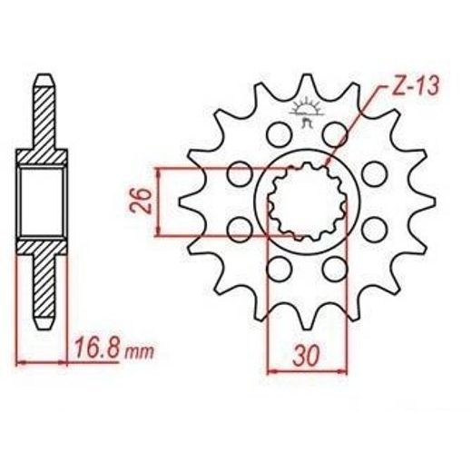 REŤAZOVÉ KOLIESKO PRE SEKUNDÁRNE REŤAZY TYPU 520, JT - ANGLICKO (15 ZUBOV)