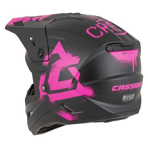 PRILBA CROSS CUP 2 CREW JUNIOR, CASSIDA, DETSKÁ (ČIERNA MATNÁ/RŮŽOVÁ FLUO) 2026