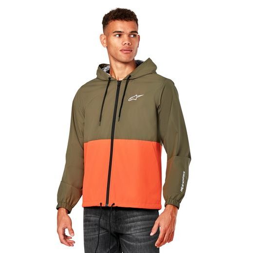 BUNDA SPEEDED WINDBREAKER, ALPINESTARS (ZELENÁ/ORANŽOVÁ)