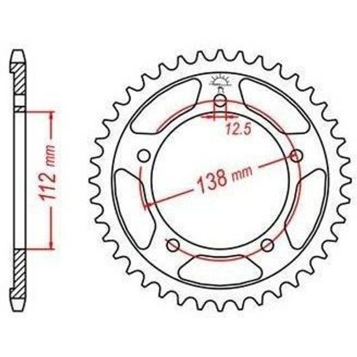 OCEĽOVÁ ROZETA PRE SEKUNDÁRNE REŤAZY TYPU 525, JT - ANGLICKO (41 ZUBOV)