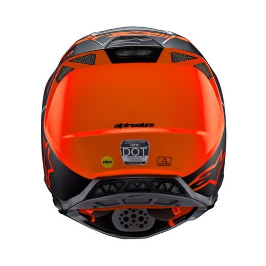 PRILBA SUPERTECH S-M10 FLOOD, ALPINESTARS (STŘÍBRNÁ/ČERNÁ MATNÁ/ORANŽOVÁ FLUO) 2026