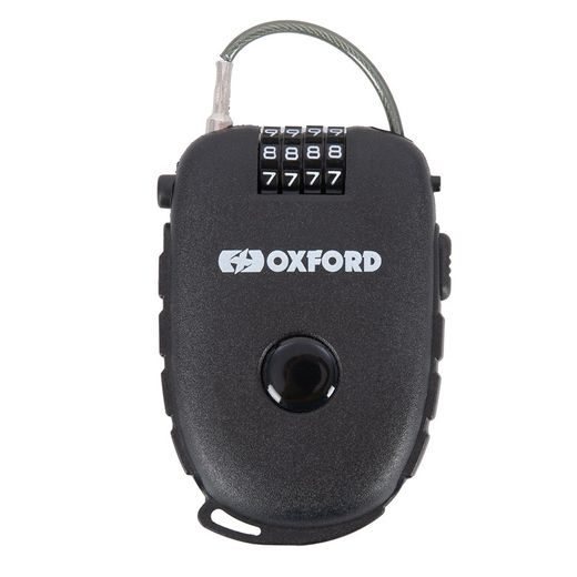 ZVINOVACIE LANKOVÝ ZÁMOK RETRACTABLE COMBINATION LOCK, OXFORD (DĹŽKA 0,75 M, TL. 2,4 MM, ČIERNY)