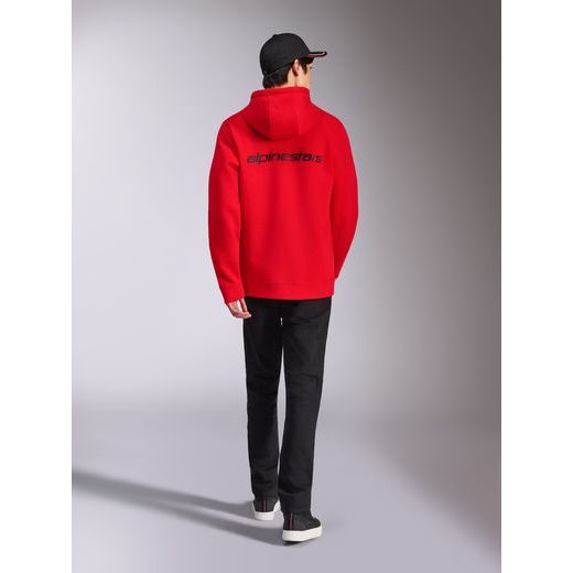 MIKINA TRANSVERSE HOODIE, ALPINESTARS (ČERVENÁ)
