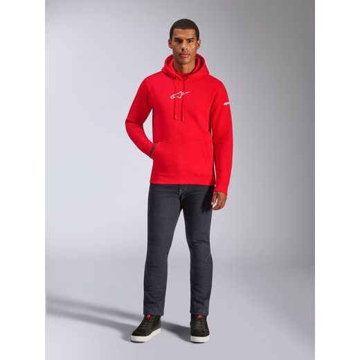 MIKINA FRONTAL HOODIE, ALPINESTARS (ČERVENÁ)