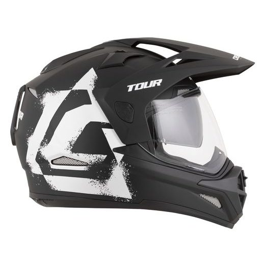 PRILBA TOUR 2.0 CREW, CASSIDA (ČIERNA MATNÁ/BÍLÁ, PLEXI S PRÍPRAVOU PRE PINLOCK) 2026